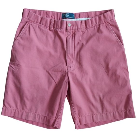 Polo Ralph Lauren Other - Polo by Ralph Lauren Chino Flat Front 100% Cotton Salmon Shorts Sz 34